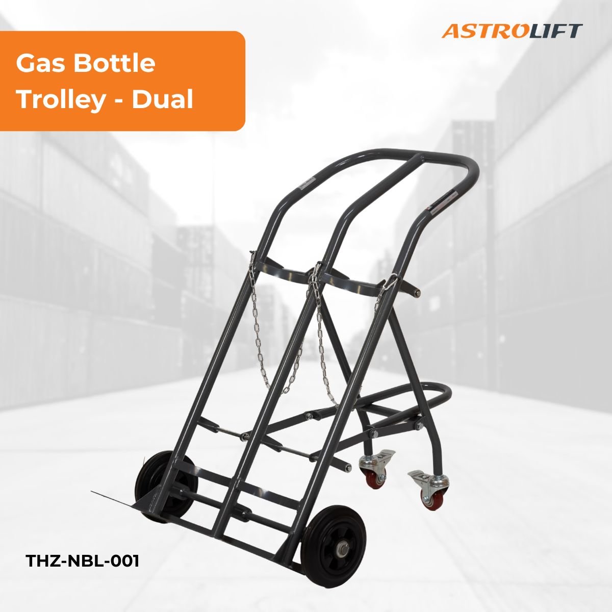Buy Gas Bottle Trolley - Dual  in Materials Handling available at Astrolift NZ